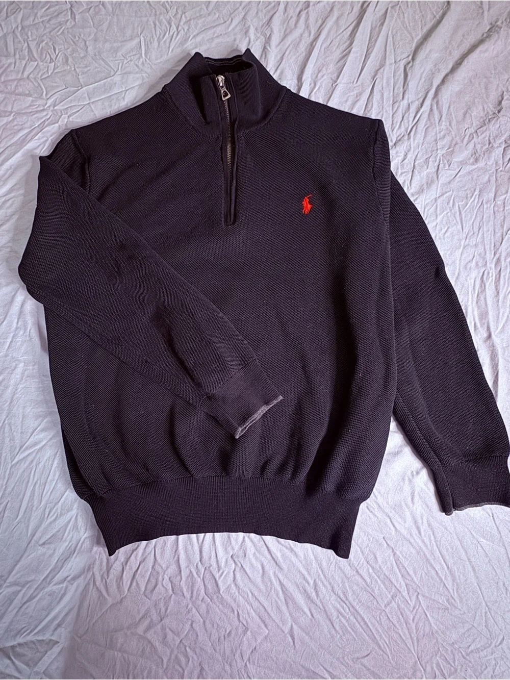 Polo by Ralph Lauren Black Half-Zip Sweater